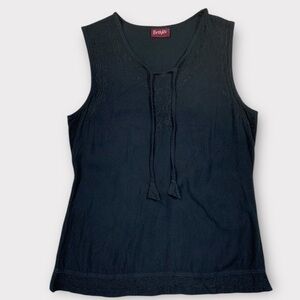 Women’s Braja  Boho Tie Back Sleeveless Tank Blouse Size Medium #043